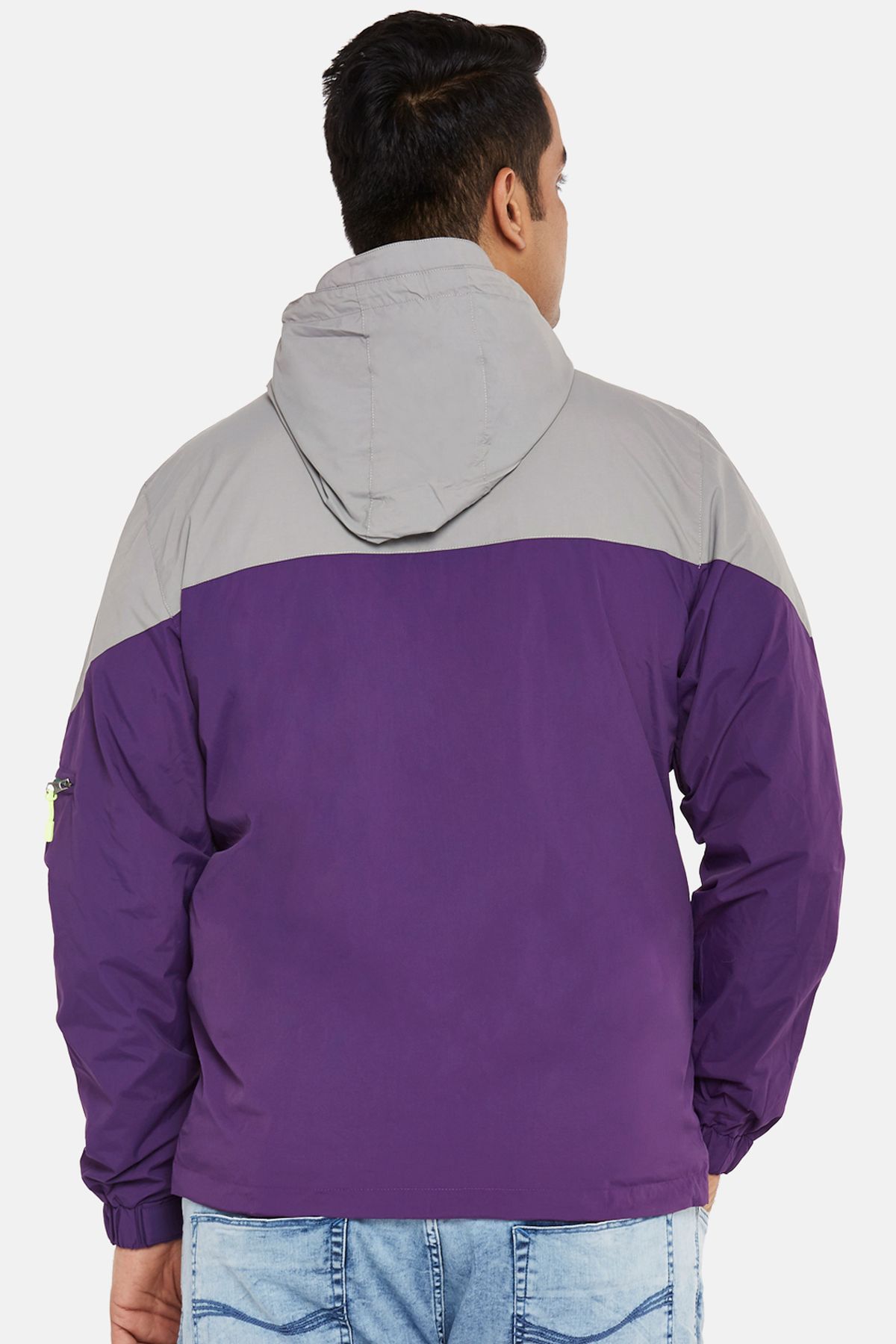 Purple & Grey Plus Size Waterproof Ski Jacket | Men